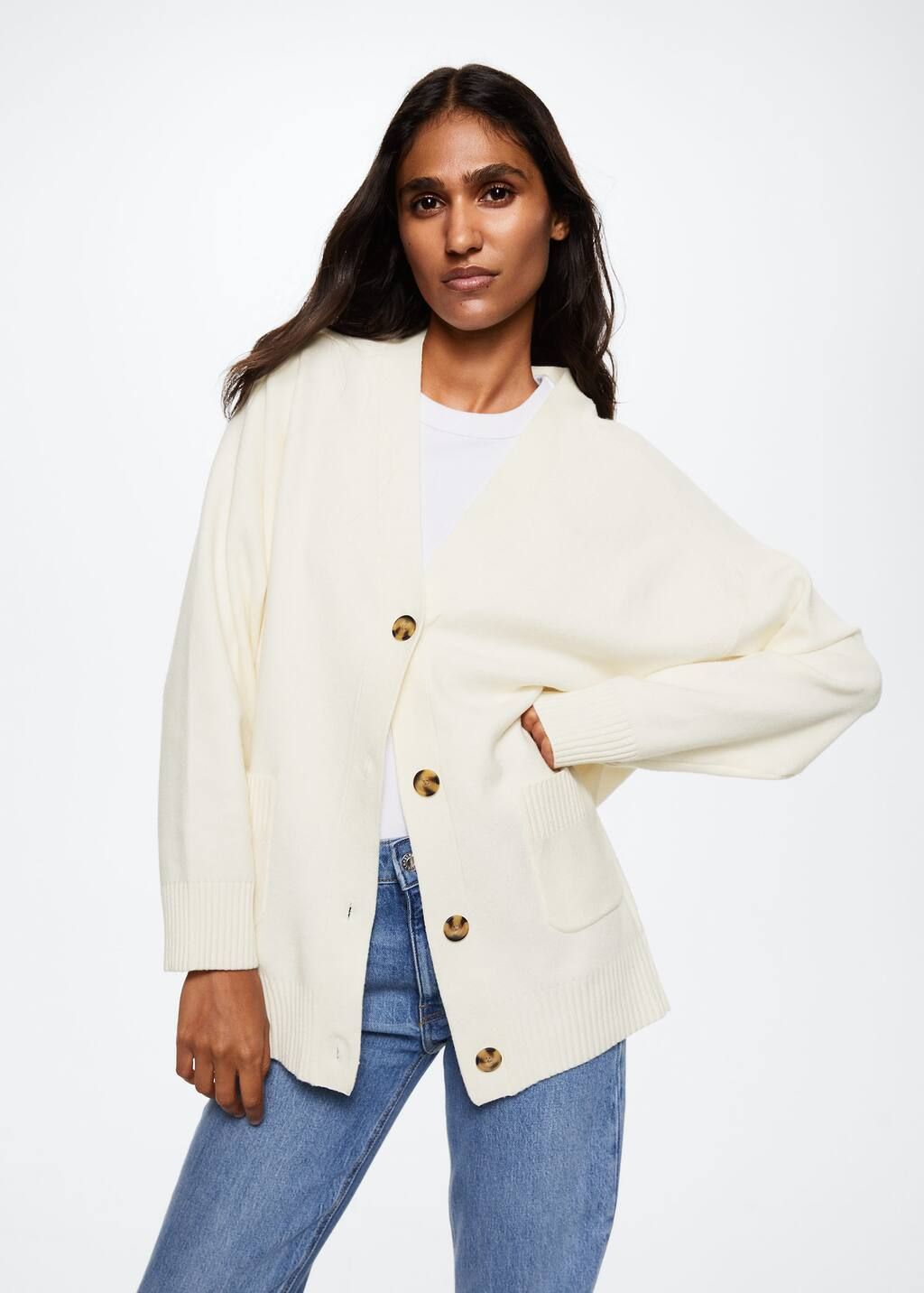 Oversize knit cardigan | MANGO (US)