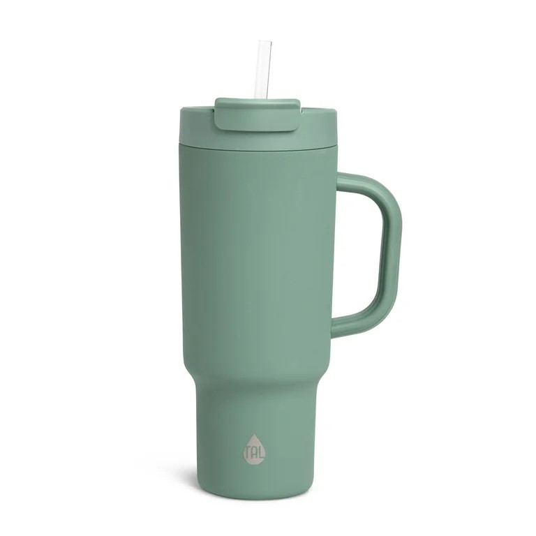 TAL Stainless Steel Hudson Tumbler with Straw 40 fl oz, Sage | Walmart (US)