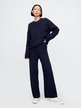 CashSoft Cable-Knit Sweater Pants | Gap (US)