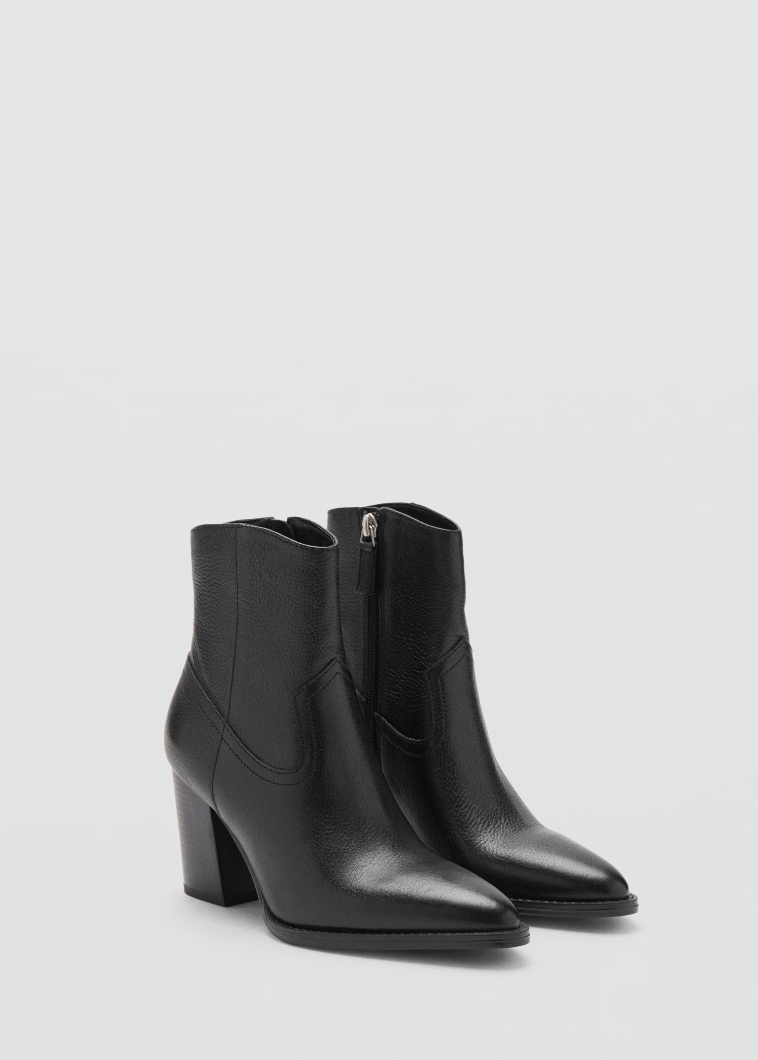 Spitze Ankle Boots aus Leder | Mango EU