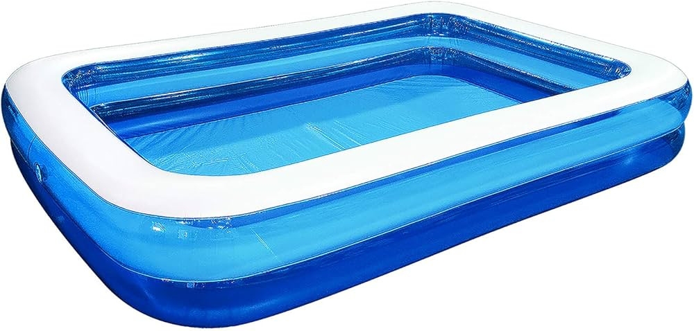 Inflatable Kiddie Swimming Pool,Outdoor Blow Up Rectangular Pool for Kids and Toddler(120"x72"x20... | Amazon (US)
