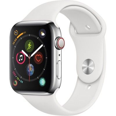 Apple Watch Series 4 GPS + Cellular, 44mm Stainless Steel Case with Sport Band | Target