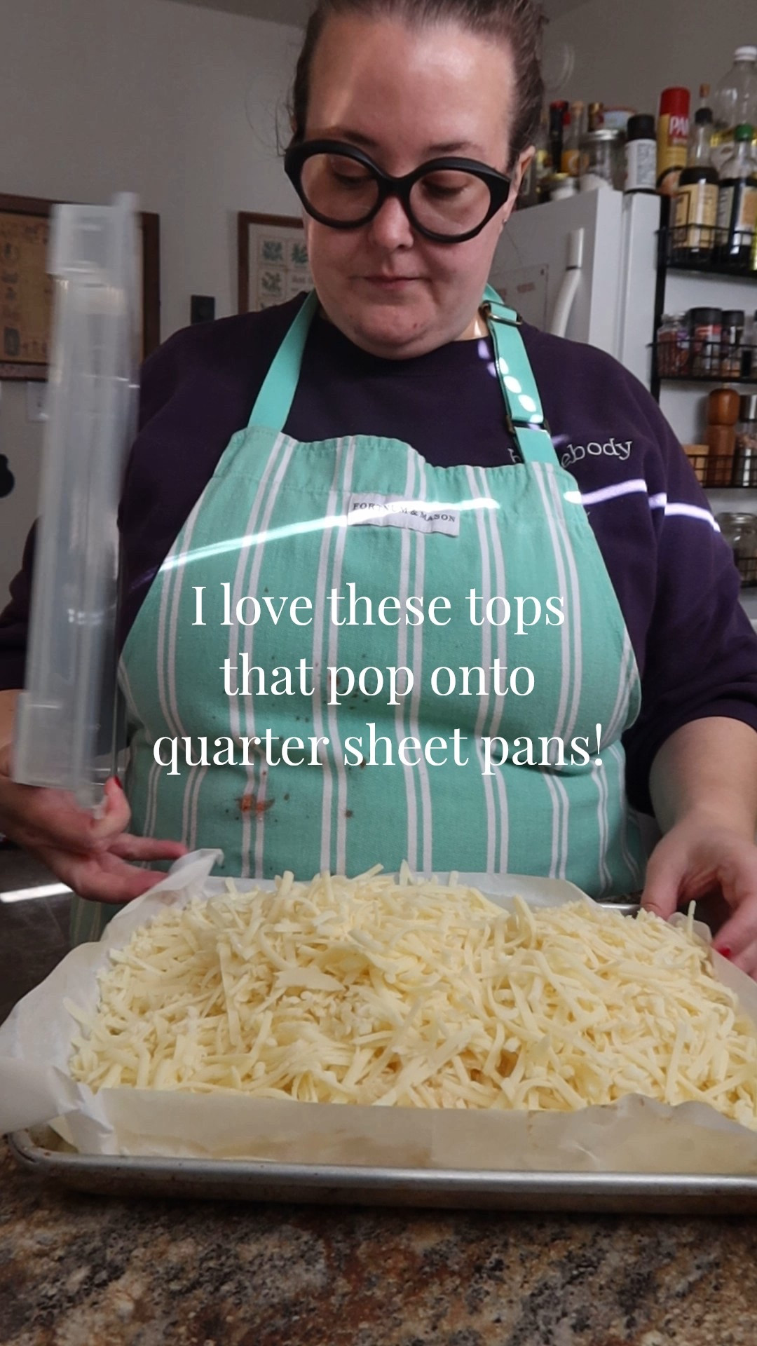 Having a top for my quarter sheet pans is SO helpful!! I was prepping the cheese for lasagna assembly day, and this top came in handy! I love prepping a cheeseboard on my sheet pan, popping the lid on and storing in the fridge until I’m ready to serve!

#LTKSeasonal #LTKfoodie #LTKHome