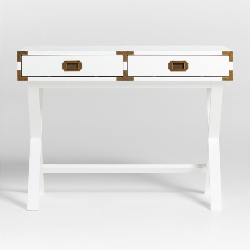 White Campaign Kids Desk + Reviews | Crate & Kids | Crate & Barrel