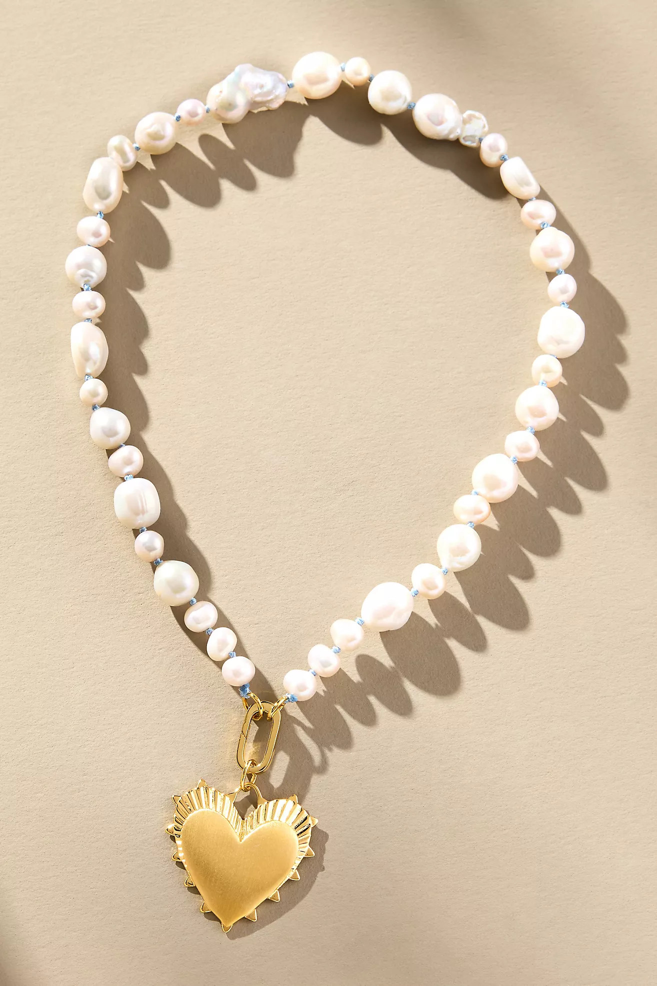 Hart Baroque Pearl Heart Charm Necklace | Anthropologie (US)