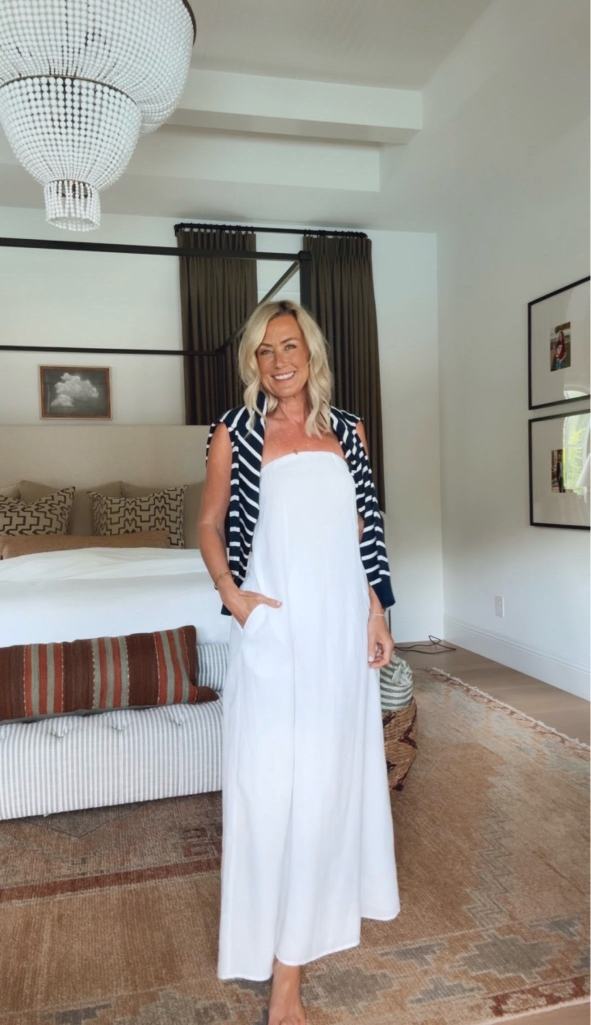 Swooning over this linen maxi! Such a gorgeous silhouette.
Dress: XS
Sweater: Small

#LTKootd #LTKSeasonal #LTKOver40