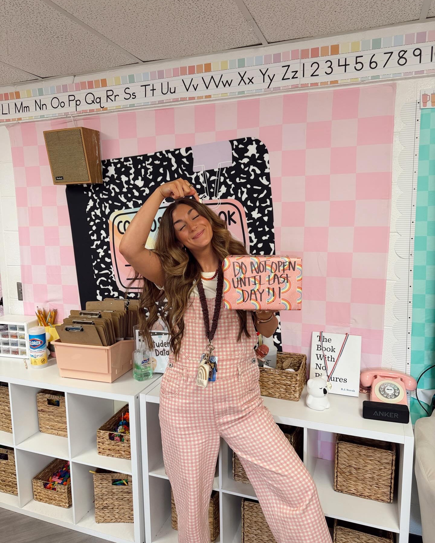 I love putting our last day box out a couple of weeks early! It builds anticipation and I also love to have my students do writing prompts on what they think is inside! Cannot wait to open it!! 🎀📓🌈🍎✏️

#LTKdayinmylife #LTKootd #LTKKids