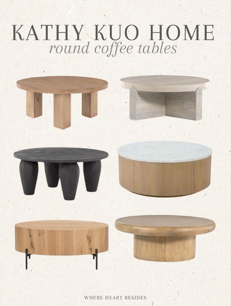 Round coffee table options I’m loving from Kathy Kuo Home, all linked below!

#LTKhome
