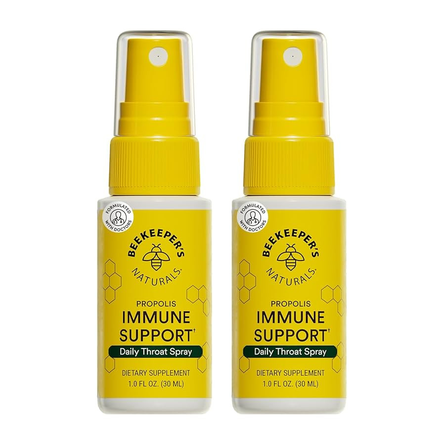 Beekeeper's Naturals Propolis Throat Spray, Natural Immune Support & Sore Throat Relief - Antioxi... | Amazon (US)