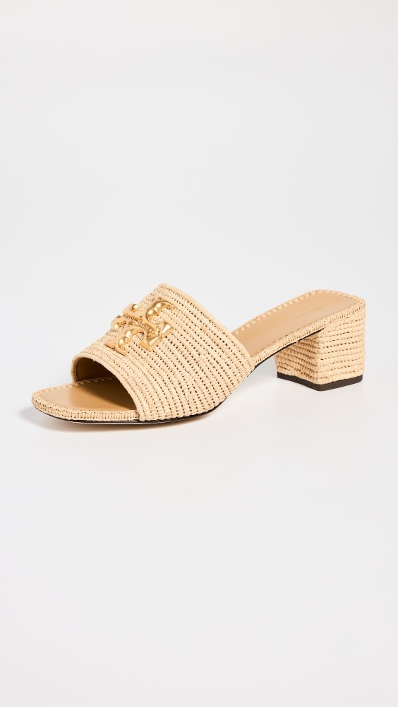 Tory Burch Eleanor Raffia Mules 55mm | Shopbop | Shopbop