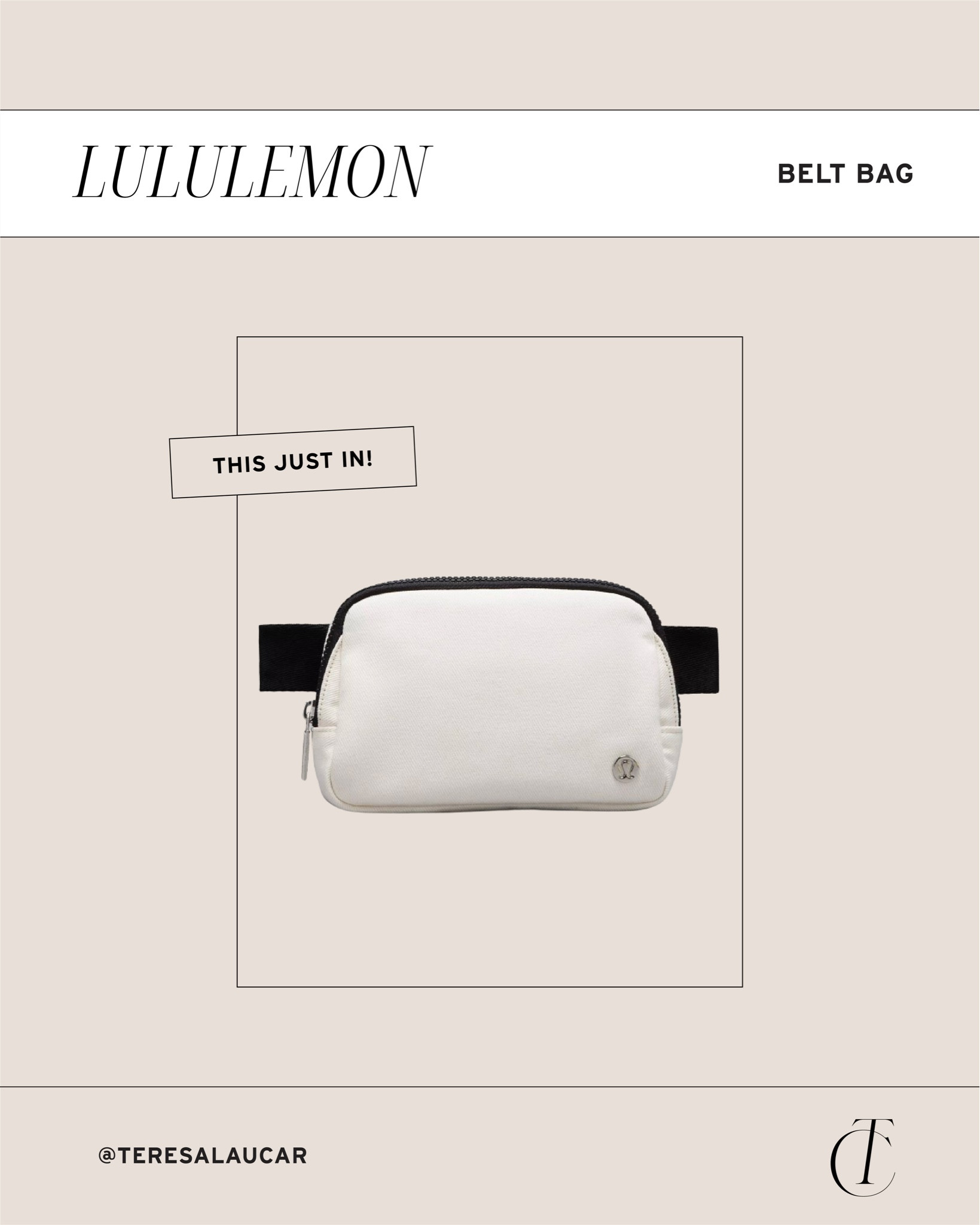lululemon belt bag with white letters Everywhere Wordmark Crossbody 1L Phi Mu lululemon Everywhere Belt