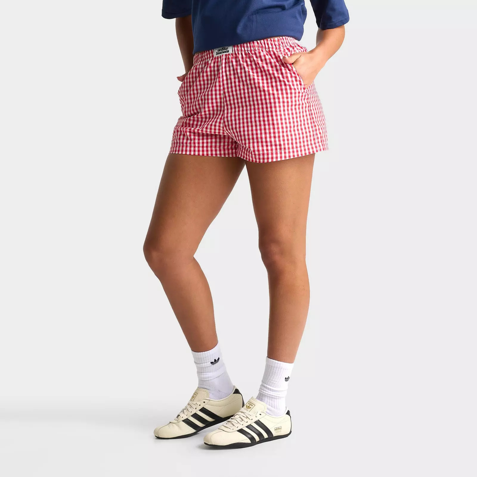 Women's Unlike Humans Gingham Boxer Shorts | Finish Line (US)
