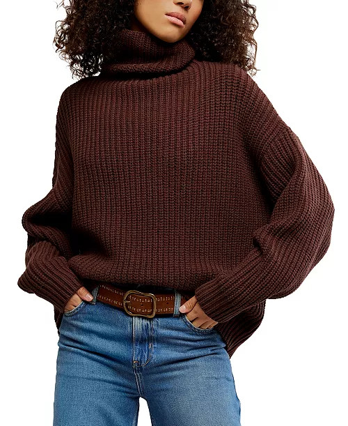 Free People Women's Swim Too Deep Oversized Sweater - Macy's | Macy's