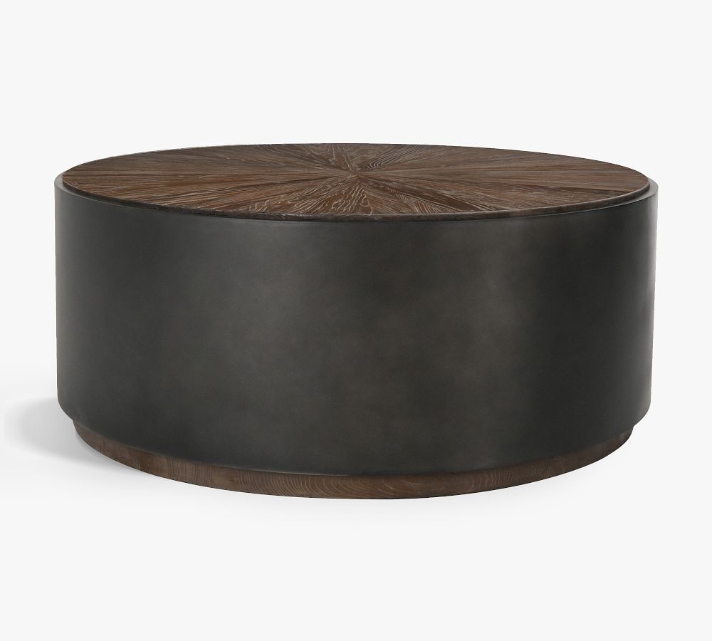 Brockton 39.5&quot; Round Reclaimed Wood Coffee Table | Pottery Barn (US)