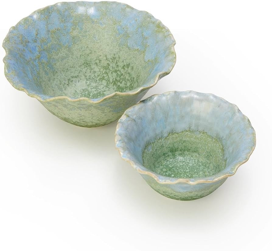 Two's Company Artisanal Reactive Glaze Bowls, 6.5-Inch, Stoneware, Set of 2 | Amazon (US)