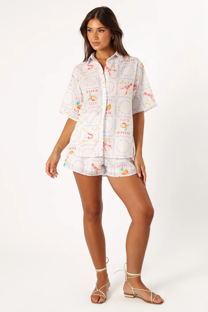 Portofino Short Set - White Tutti Print | Petal & Pup (US)