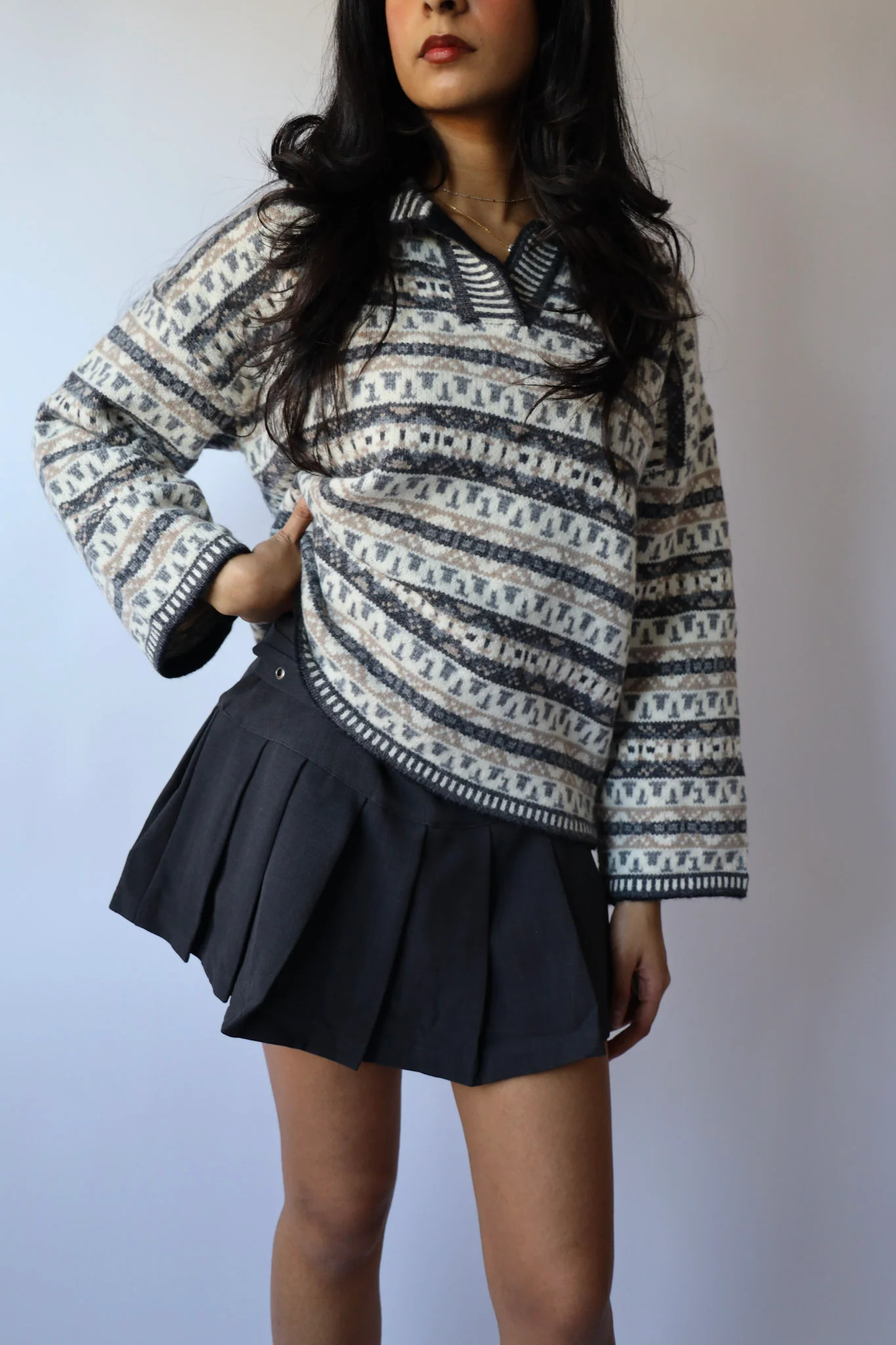 Vintage Stripe Pattern Sweater | Shop.app