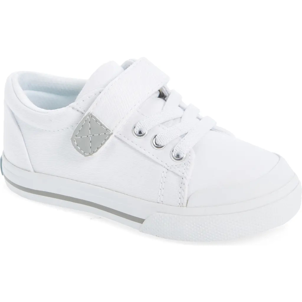 Footmates Hook & Look Sneaker in White at Nordstrom, Size 4 M | Nordstrom