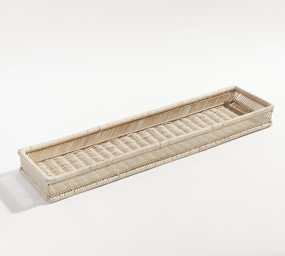 Eden Handwoven Rattan Trays | Pottery Barn (US)