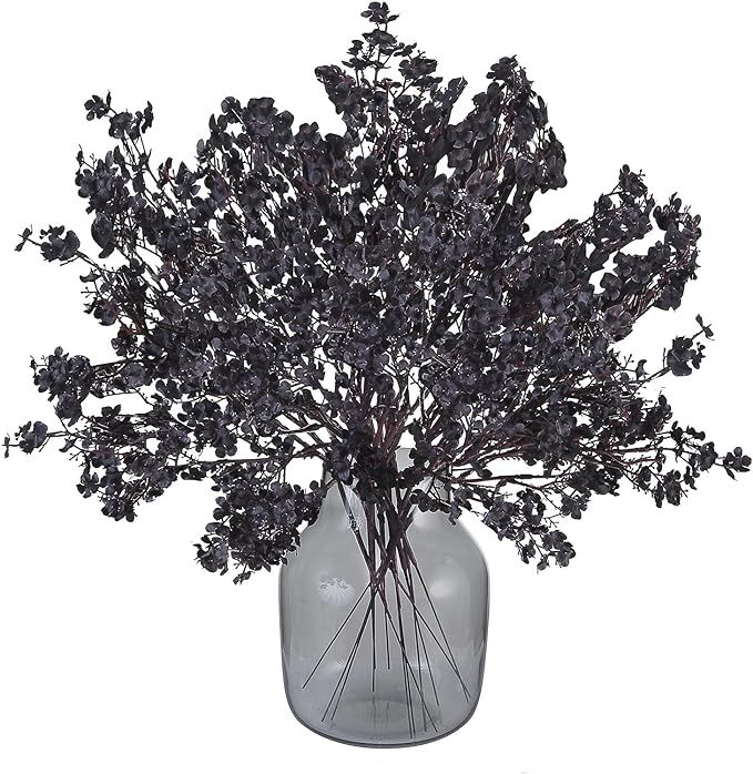 15 Pcs Baby Breath Flowers Faux Artificial Gypsophila Fabric Cloth Bouquet Fake Black Silk Flower... | Amazon (US)