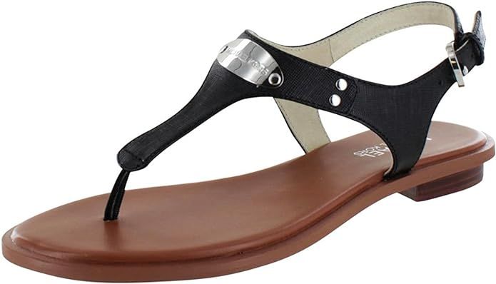 Michael Kors Women's Mk Plate Thong Flat Sandal | Amazon (US)