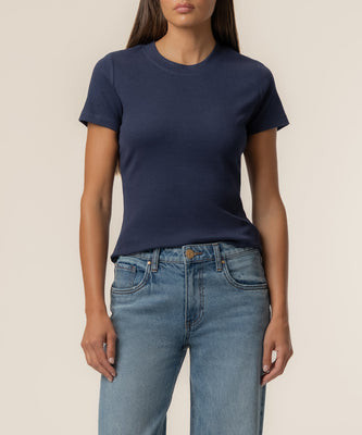 Langley Rib Top in Navy | Kut From Kloth