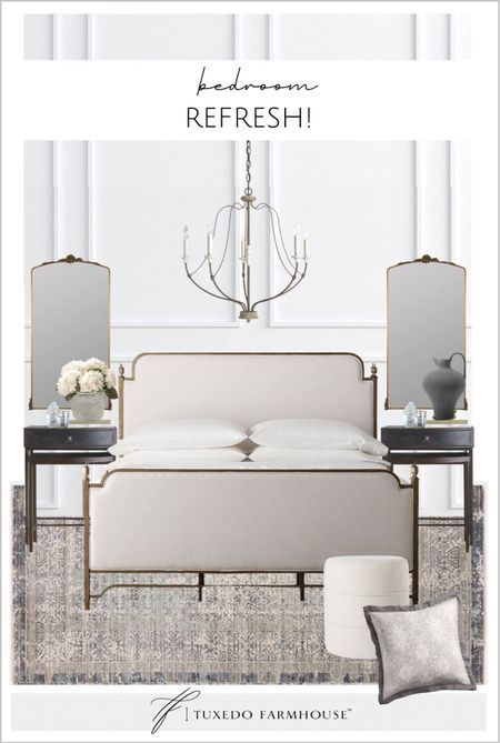 Classic, beautiful bedroom furniture and decor. 

Upholstered beds, elegant bed, nightstands, chandeliers, pouf stools, Loloi rugs, area rugs, pottery vases, pillow shams, spring decor, home decor  

#LTKstyletip #LTKhome #LTKFind