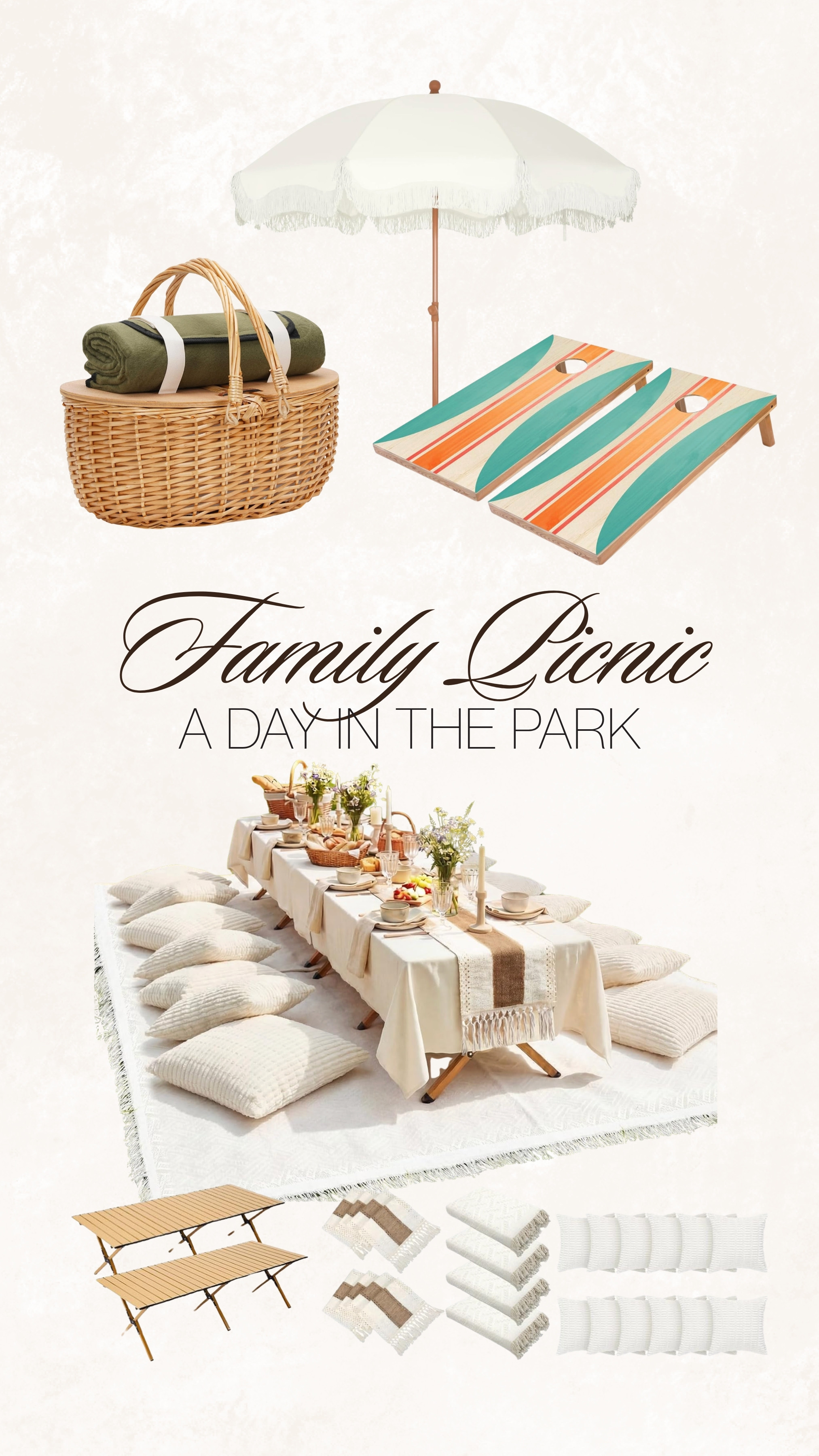 A family picnic in the park has never been so chic! You can create your own stunning park retreat for the whole family with these incredible pieces. Great for birthdays, baby showers and sunny Spring days outside.  

 #LTKmomlife #LTKSeasonal #LTKKids
