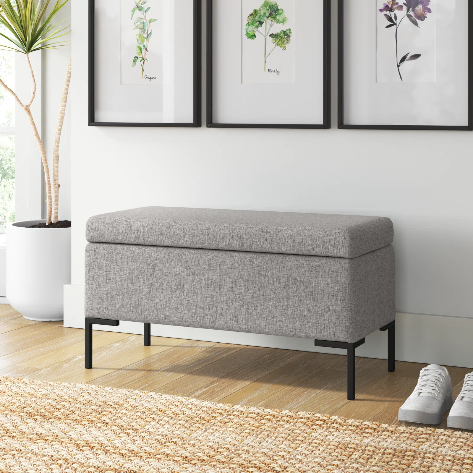 Briony Upholstered Flip Top Storage Bench | Wayfair North America
