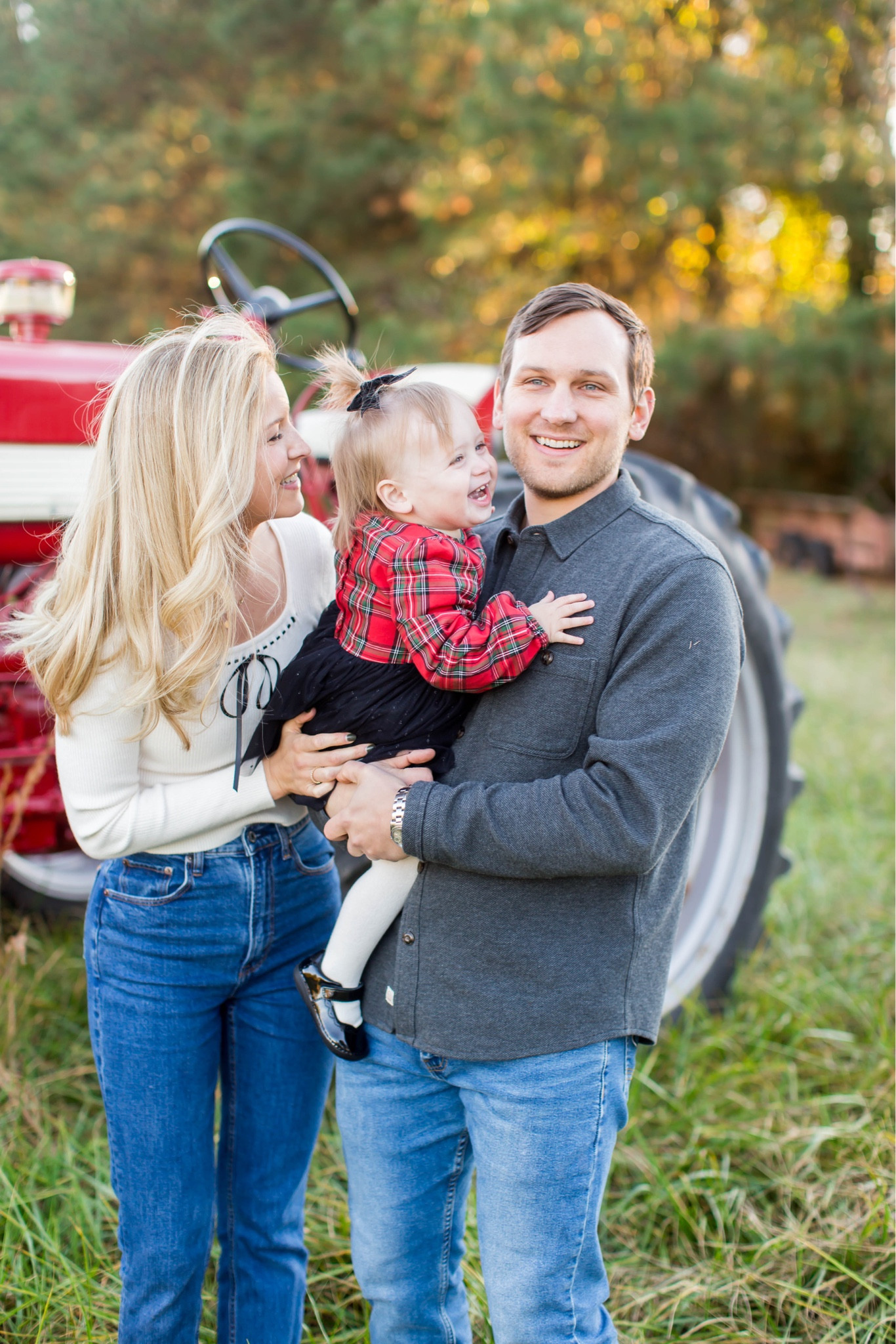 Family Christmas photos
Wearing an xs in the bow top. 
Jordan wears a “marge” in the flannel shirt. C is in a 18-24 month dress. ♥️ 

#LTKFamily #LTKSeasonal #LTKHoliday