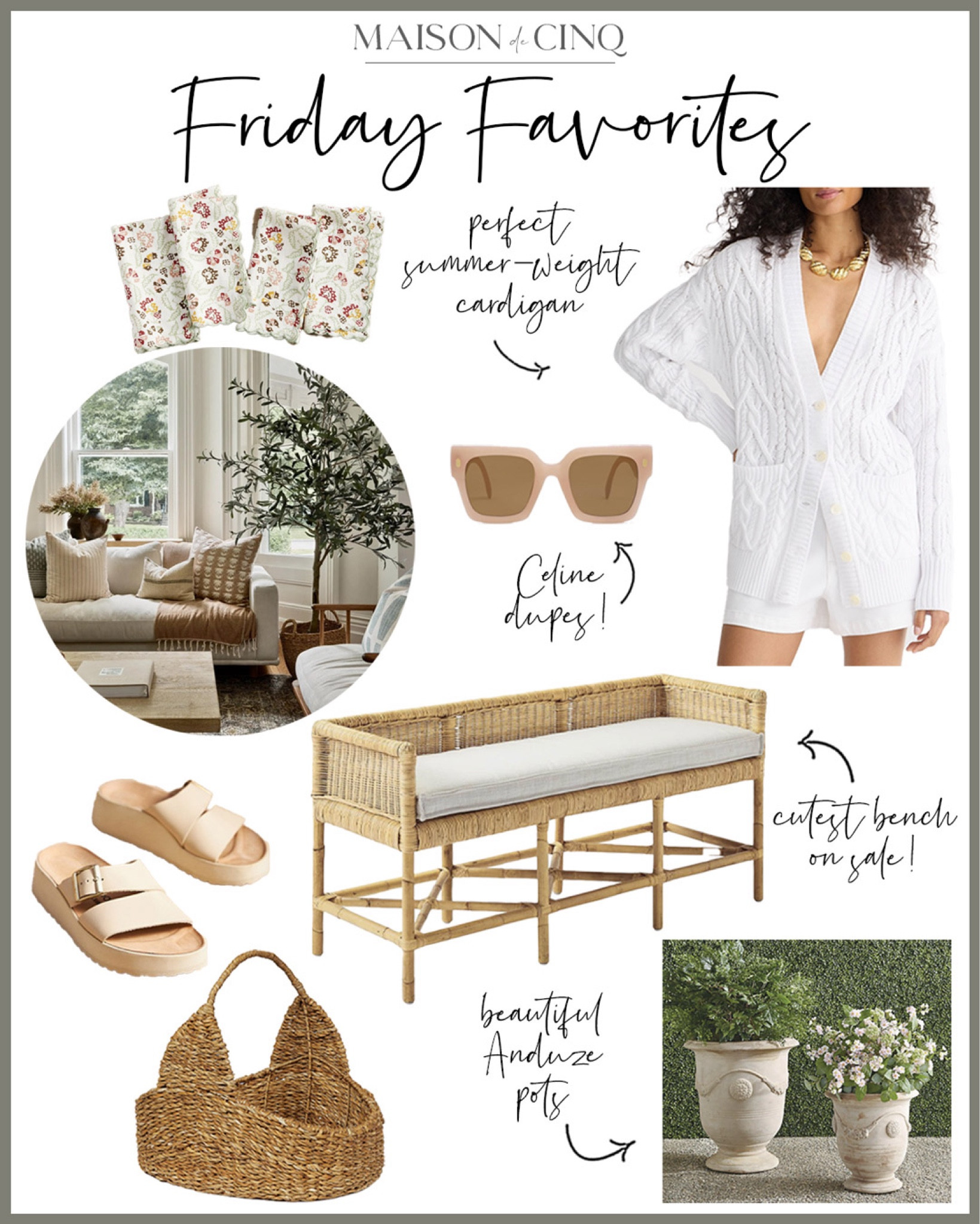 We’ve got so many great finds for Friday Favorites today! Some of our fave Nordstrom sale coats and shoes, plus gorgeous outdoor decor, the cutest basket and more!

Home decor summer decor patio furniture planters loafers mules jeans fall coats nsale 

#LTKHome #LTKxNSale #LTKSeasonal