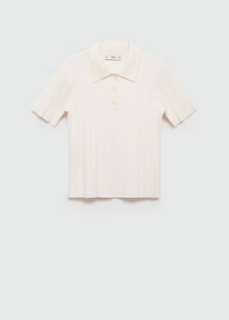 Polo-neck t-shirt - Woman | MANGO United Kingdom | MANGO (UK)