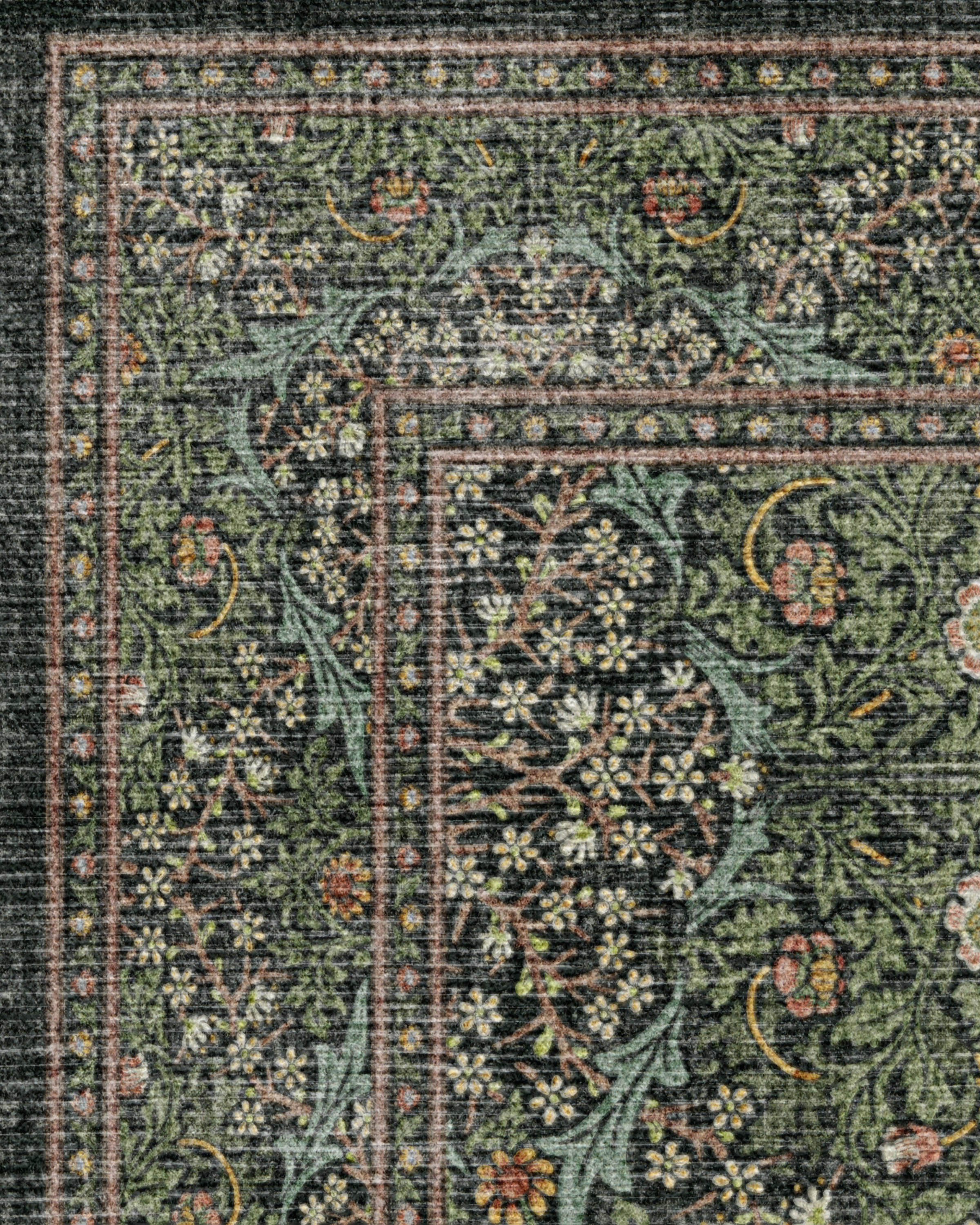 Blackthorn Forest Green Flatwoven Rug | Ruggable