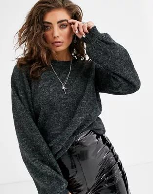 Object – Grauer Pullover mit Ballonärmeln | ASOS (Global)