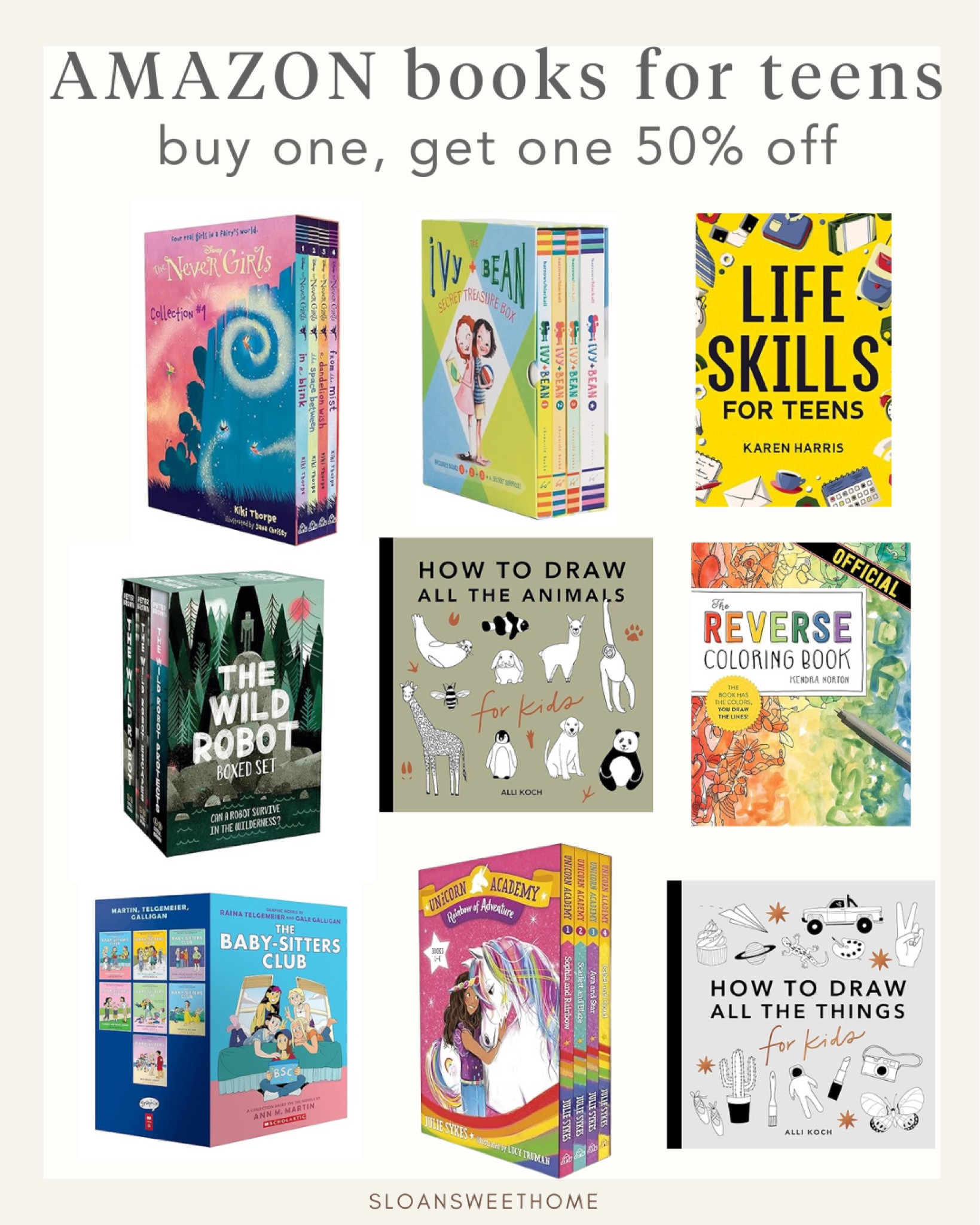 Buy one, get one 50% off select books on Amazon.  Great selection for teens.

#LTKSaleAlert #LTKKids #LTKGiftGuide