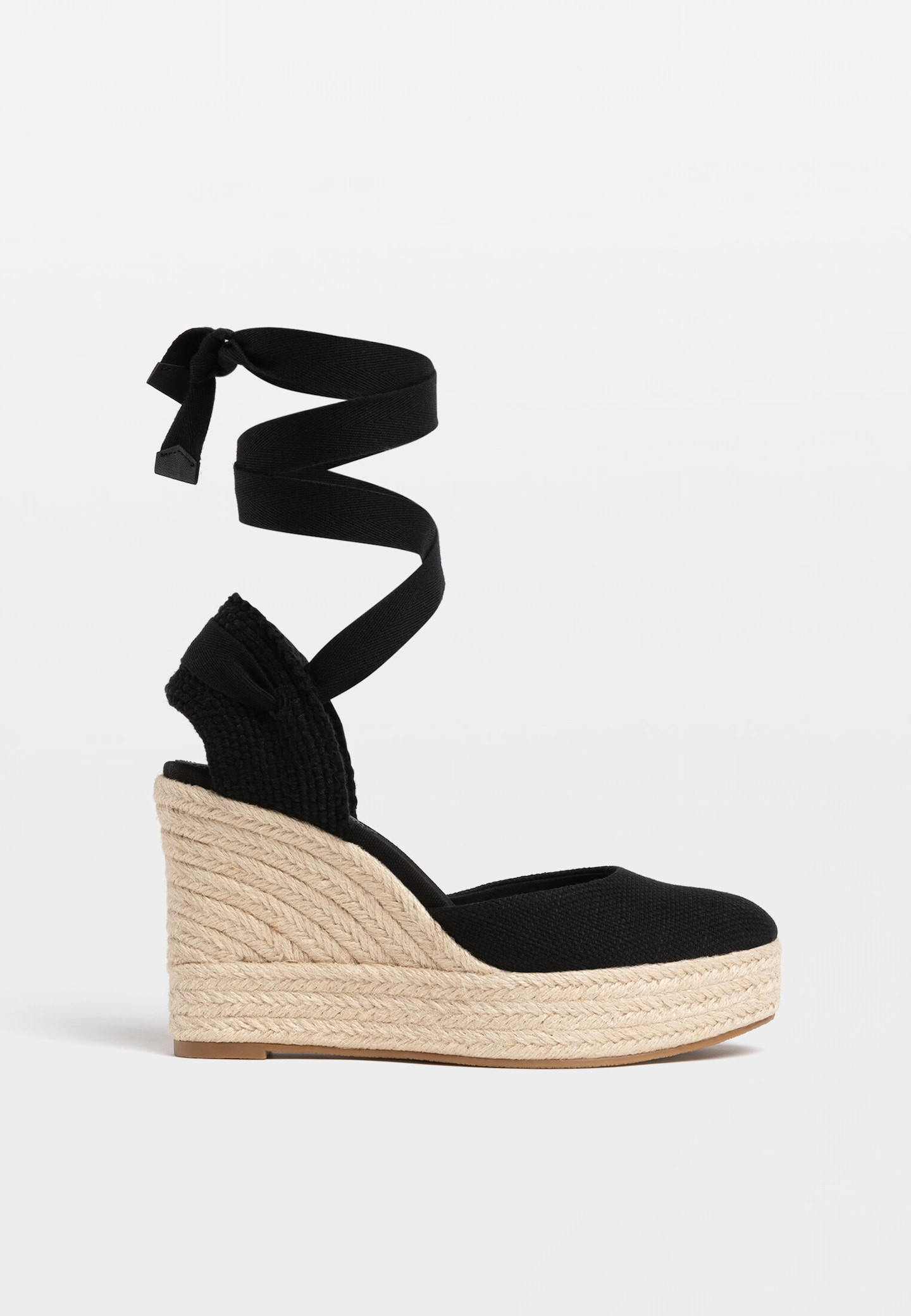 Keilabsatzschuhe aus Jute zum Schnüren | Stradivarius DE