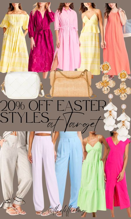 20% off Easter styles for all at Target! Includes select women’s dresses, pants, shorts, jewelry, handbags and more! 

Easter. Spring Outfit. Vacation outfit. Maxi dress. Pastel outfits. 

#LTKfindsunder50 #LTKstyletip #LTKsalealert