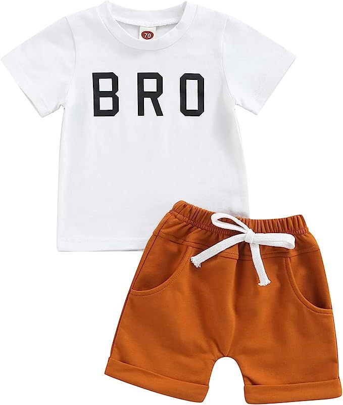 Newborn Infant Baby Summer Clothes Girl Boy Striped T-Shirt Top Shorts Pants 2Pcs Casual Outfit S... | Amazon (US)