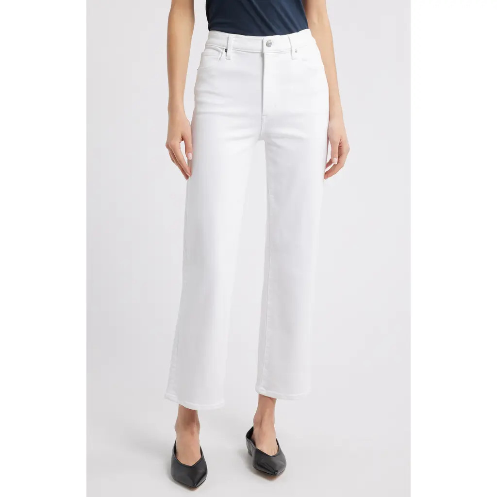 FRAME Le Sleek High Waist Ankle Straight Leg Jeans in White at Nordstrom, Size 29 | Nordstrom