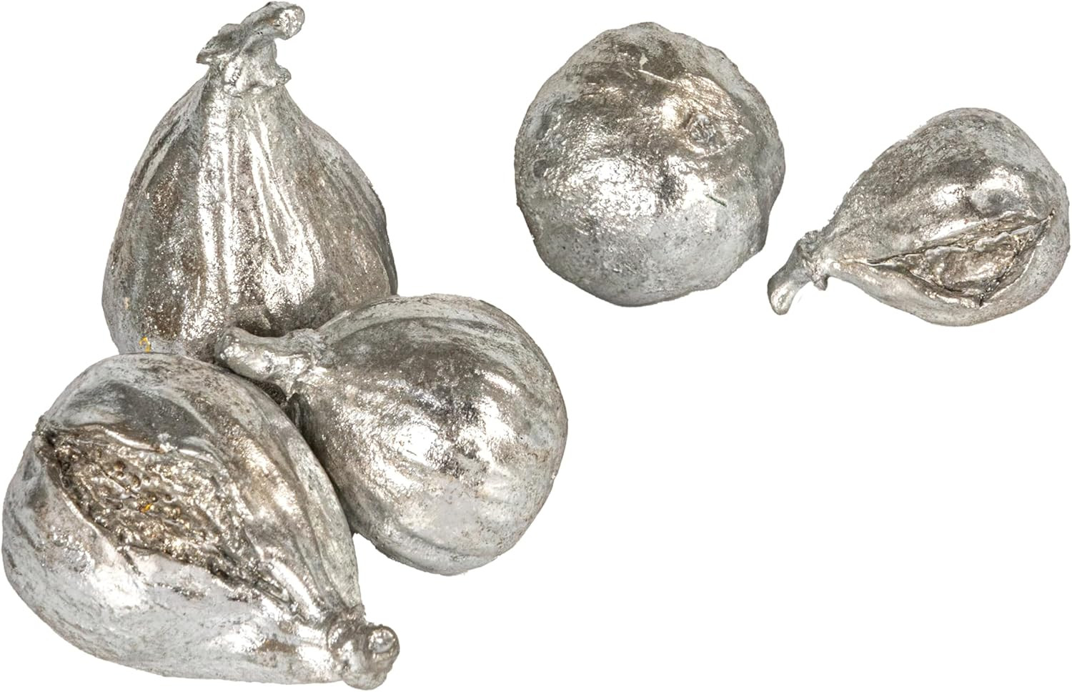Creative Co-Op Decorative Resin Figs, Silver Finish, Set of 5 Pieces | Amazon (US)