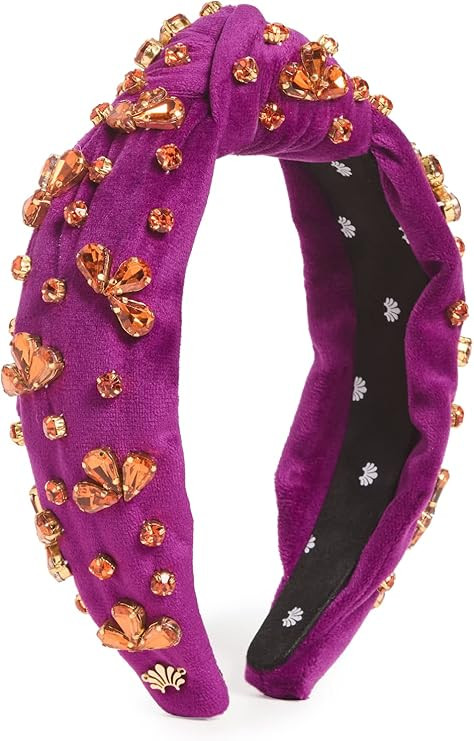 Lele Sadoughi Women's Crystal Bloom Velvet Knotted Headband | Amazon (US)