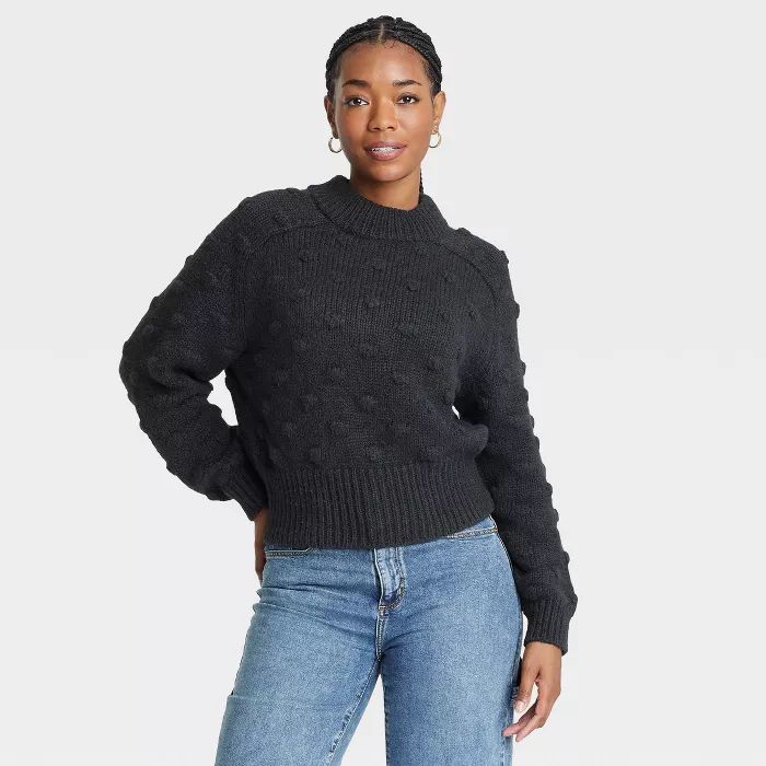 Women's Crewneck Bobble Pullover Sweater - Universal Thread™ | Target