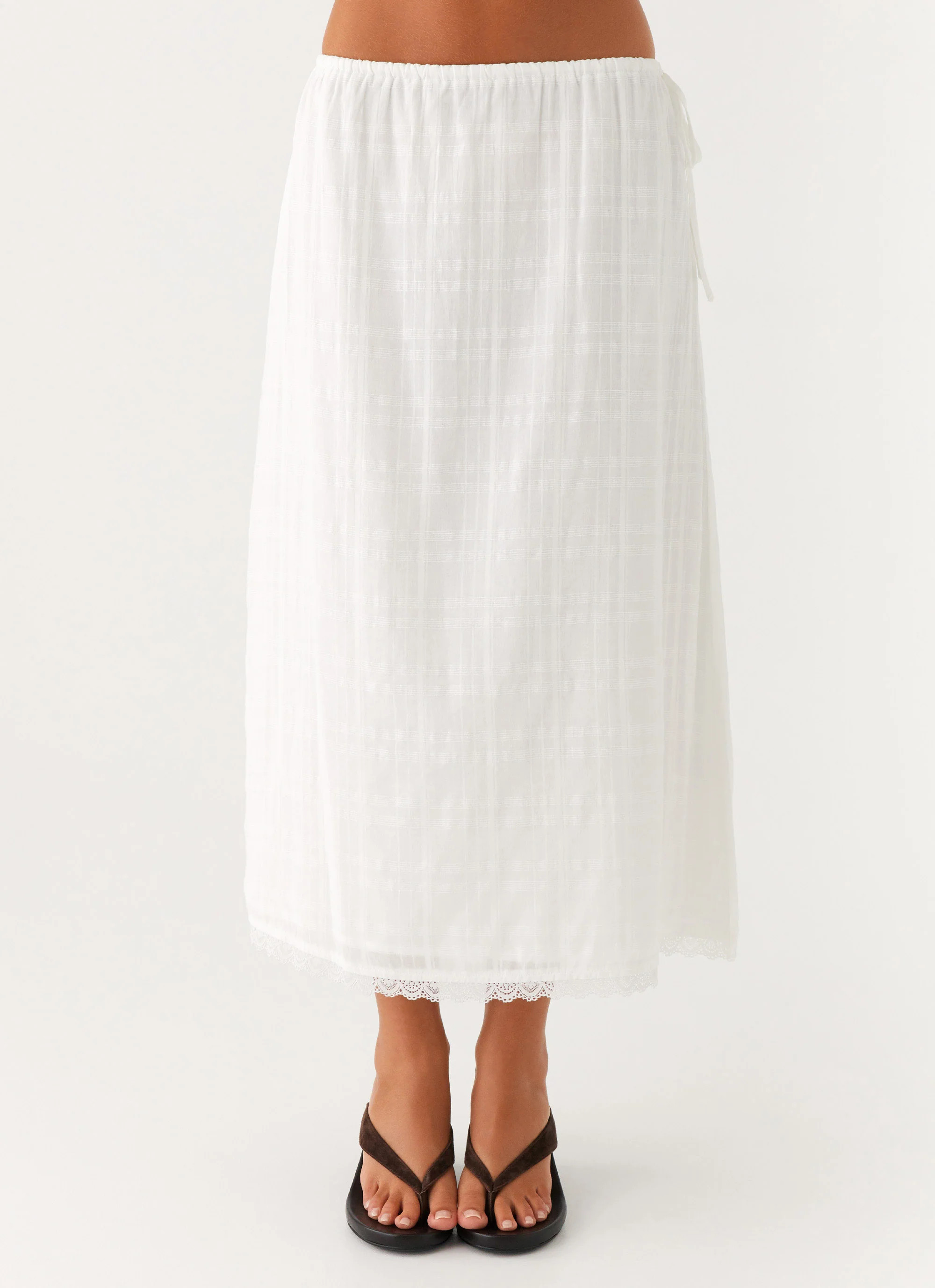 Sweet Lullaby Midi Skirt - White | Peppermayo (Global)