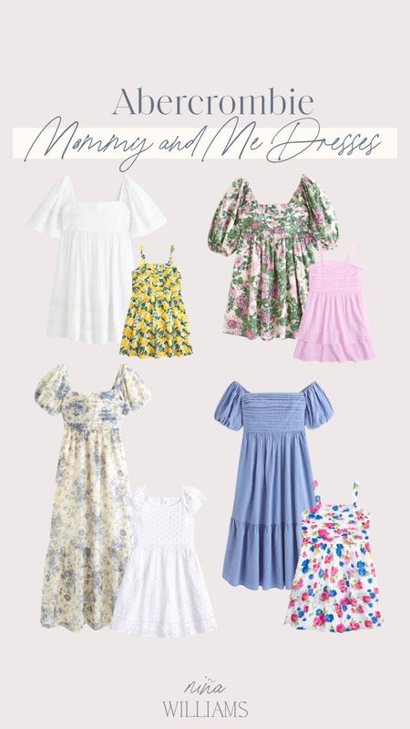 Abercrombie mommy and me dresses! White dress - girls spring and summer dress - spring dress - summer dress 

#LTKfindsunder100 #LTKkids #LTKfamily