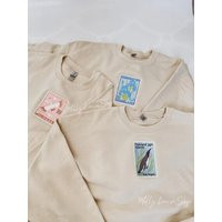 Embroidered Vintage Stamp Sweatshirts | Etsy (US)