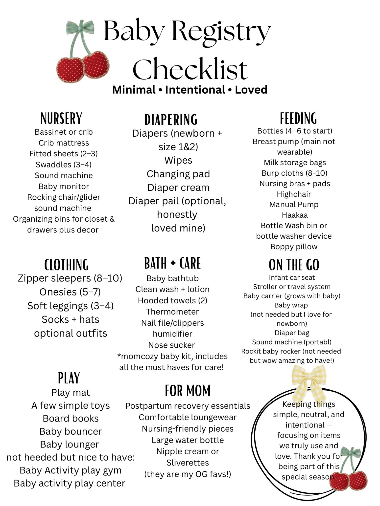 Here is my bay registry list as a forth time mom to a first time mama 🍒🫶🏼♥️ 
Below I linked things I actually own and love from items above as seen on my lastest baby registry reel! 

#LTKmomlife #LTKBaby #LTKBump