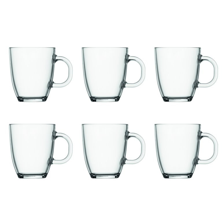Bodum Bistro Coffee Mug 6-Pack, 12 Oz., Clear | Walmart (US)