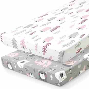 Pack n Play Stretchy Fitted Pack n Play Playard Sheet Set BROLEX 2 Pack Portable Mini Crib Sheets... | Amazon (US)