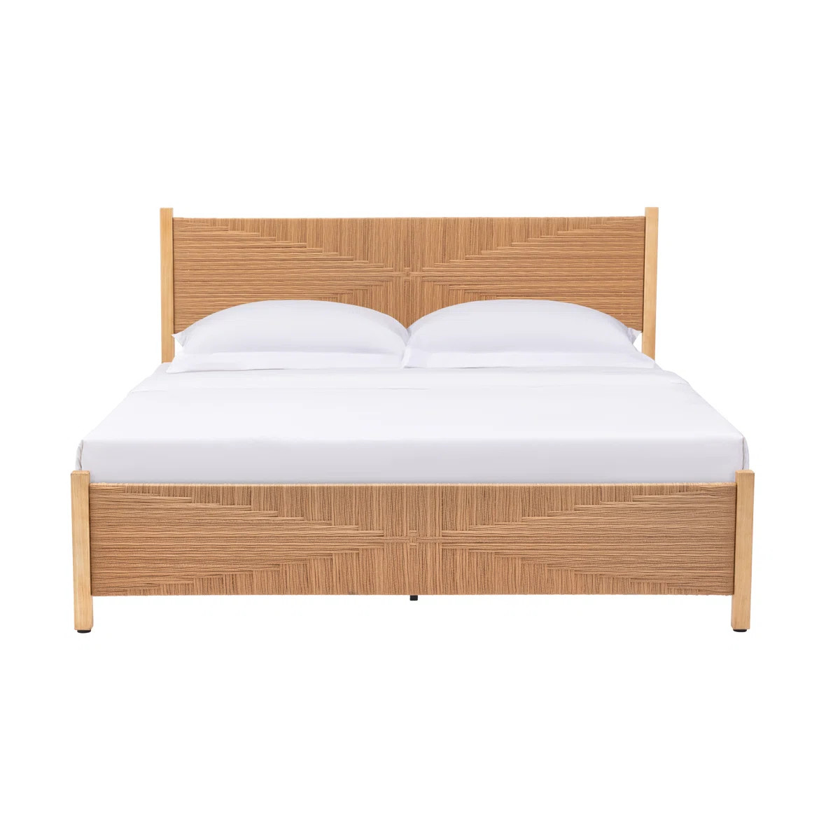 Boho Solid Wood Hand-woven Rattan Bed | Wayfair North America