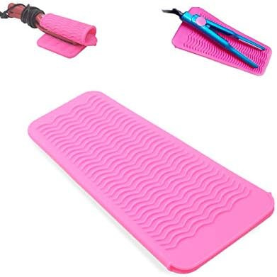 Heat Resistant Silicone Mat Pouch,Hair Styling Tools for Curling Irons, Flat Irons, Hair Straightene | Amazon (US)